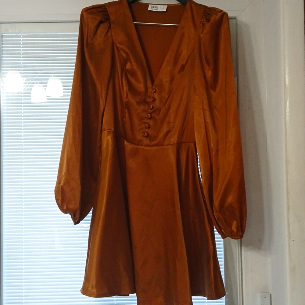 Tinsel Copper color dress
